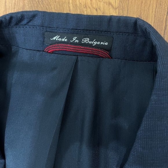 Pierre Cardin Fundamentals Men’s Blazer Sz 42 L Navy 3 Buttons Wool Suit Jacket - Picture 5 of 8